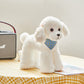 Athoinsu Realistic White Poodle Puppy Stuffed Animal Soft Adorable Hugging Puppy Dog Plush Toy Children'S Day Holiday Birthday For Toddler Kids, 12'