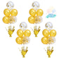 4 Set Gold Table Centerpiece Balloons Stand Kit With Gold And Confetti Balloons For Birthday Party Baby Shower Wedding Bridal Shower Graduation Prom Table Decorations