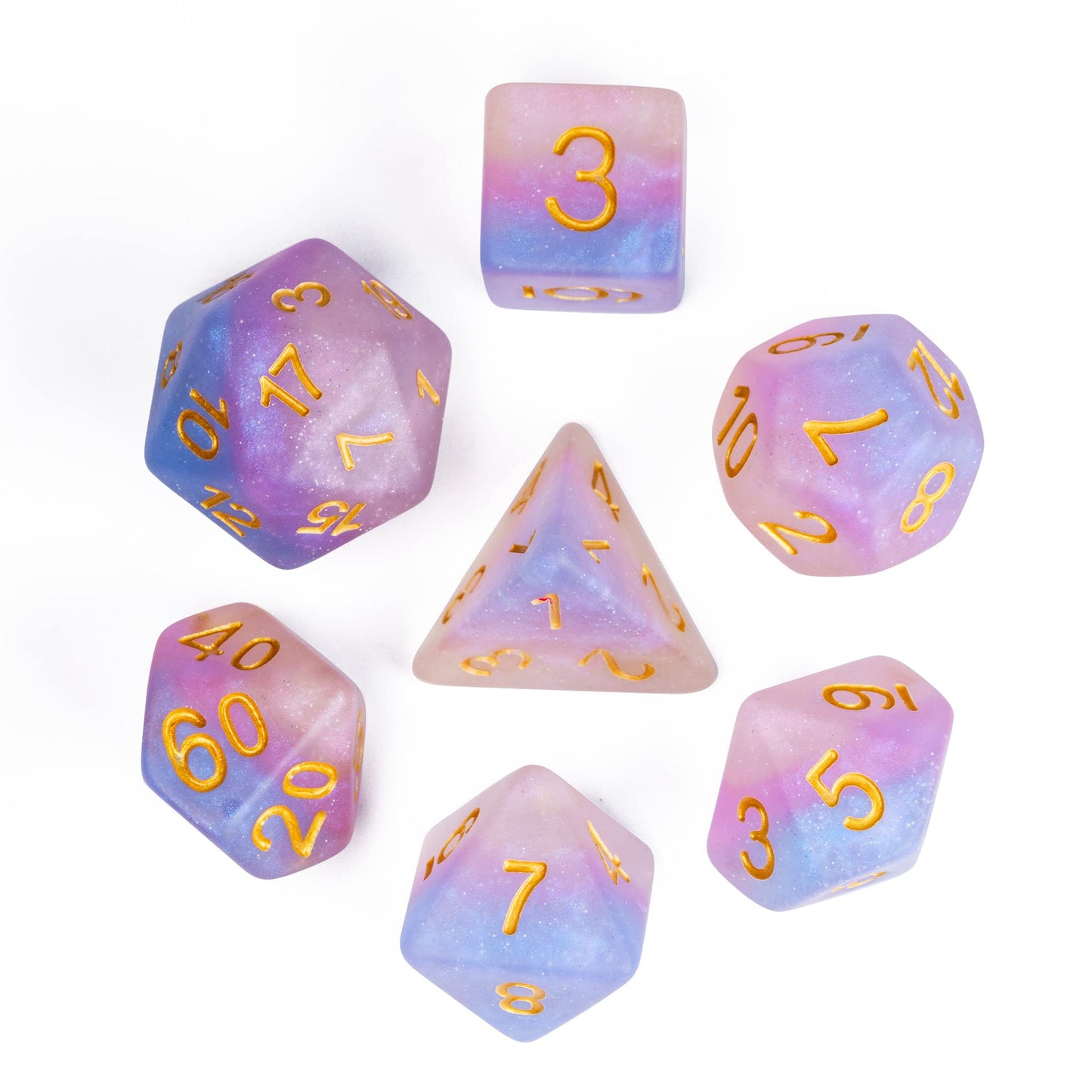 HDdais 7PCS 3 Colors DND Dice Polyhedral Dice Set Glitter D&D Dice for Dungeons and Dragons Role Playing MTG and Other Tabletop