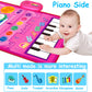 2 In 1 Musical Toys For Toddlers 1-3 Piano Keyboard & Drum Mat, Music Sensory Play Mat Baby Toys For 1 Year Old Developmental Toddler Girl Toy Age 1-2 Birthday Gifts For 1 2 Year Old Girls Present