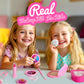 ULOVEME Kids Makeup Sets for Girls 5-8 - Real, Non Toxic, Washable Make Up Toy - Umicorn Toys Gift for Girls Birthday (Pink Umic