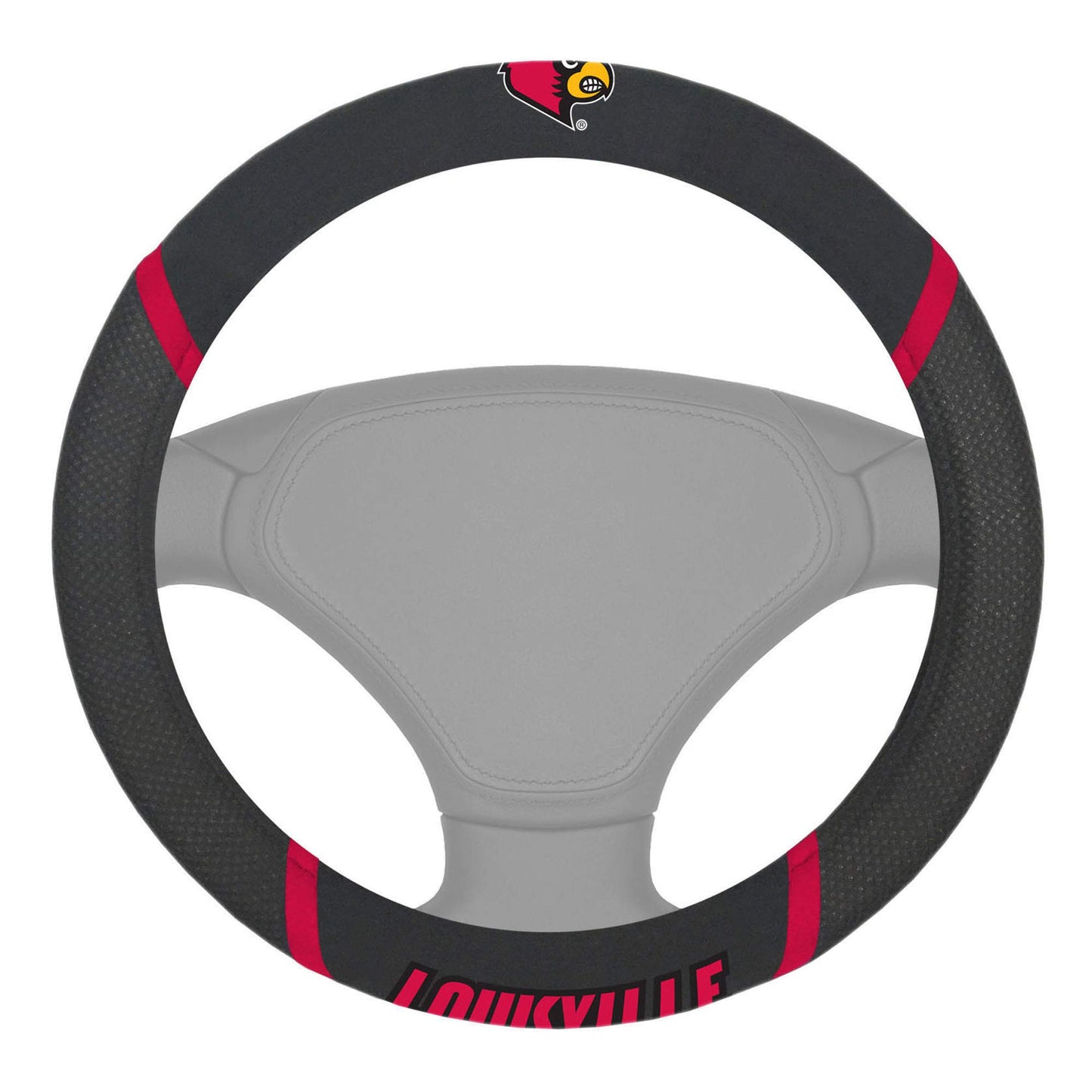 FANMATS NCAA University of Louisville Cardinals Polyester Steering Wheel Cover , 15x15