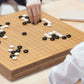 Yellow Mountain Imports Bamboo Go Game Set - 2-Inch Reversible Board, Double Convex Melamine Stones, Brown, Model YN-TB002-C_FX-SB001-A