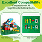 Husfunov 4 Pack Classic Baseplates, Building Plates For Building Bricks, Compatible With All Major Brands And Activity Table-Bas