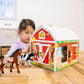 Melissa & Doug Latches Barn Toy - Sensory Activity with Doors & Locks, 10.25” x 9” x 7.5”, Multi, Model 96067, Wood, Ages