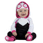 Marvel Spider-Gwen Official Infant Deluxe Halloween Costume - Premium Minky Fabric And Non-Slip Grip Booties (0-6M)