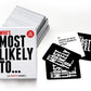 DSS Games Who's Most Likely to... Kinda Clean Family Edition - Party Game, Cardstock, Black, Model WMLTKCv1