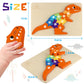 Monsterboker Dinosaur Puzzles For 1+ Year Old, Wooden Puzzles For Toddlers 1-3, Dinosaur Toys For Kids 2-4 Boys/Girls, Large Flo