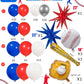 Baseball Balloon Garland Arch Kit 150Pcs Red Blue White Silver And Starburst Baseball Bat Glove Balloons Fot Sport Theme Party R