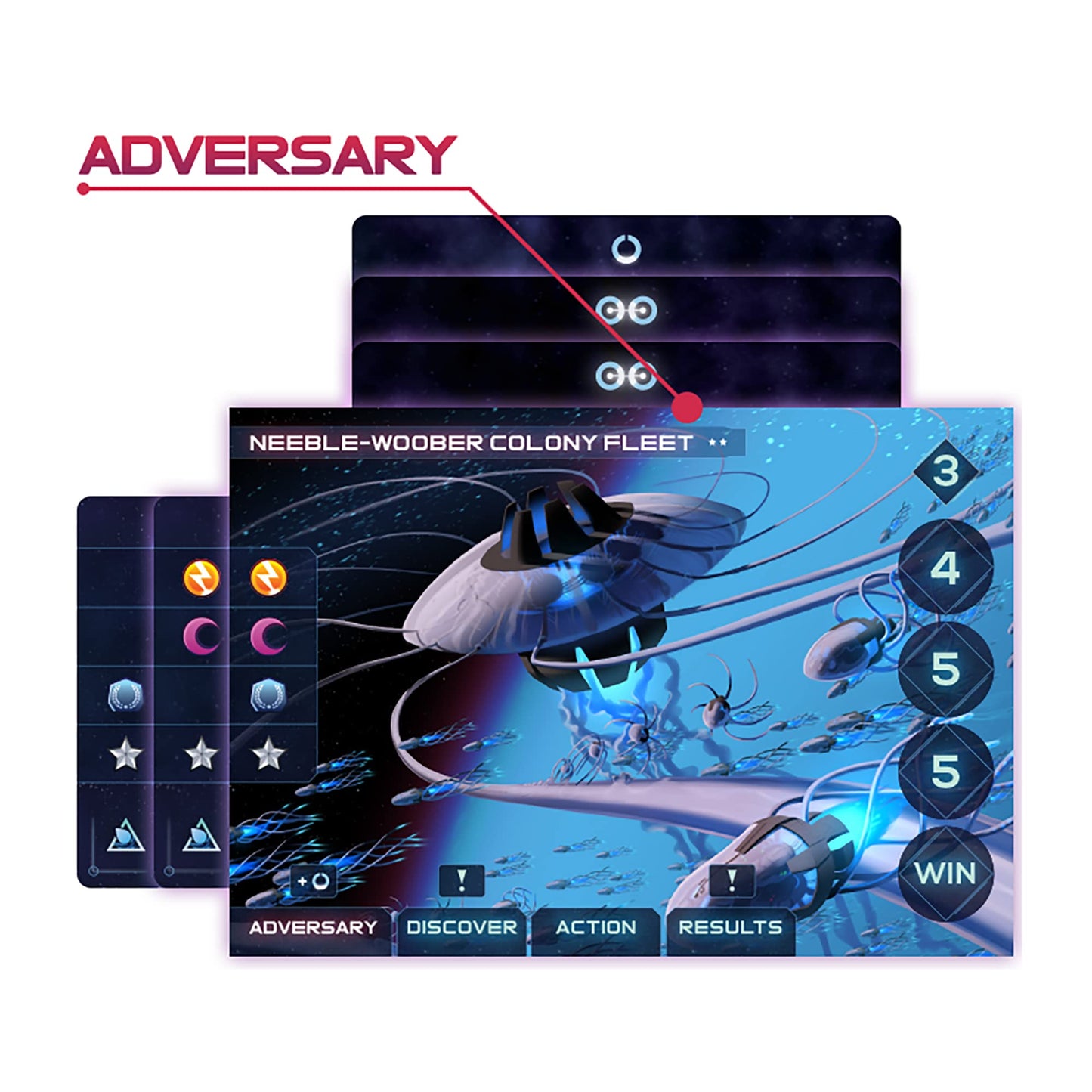 Asmadi Games One Deck Galaxy - Asmadi Games, Cooperative Card Game, A Whole Galaxy In One Deck, 1-2 Players, 30-60 Min, Ages 14+ Blue
