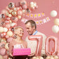 70Th Birthday Decorations For Women,Rose Gold 70Th Birthday Balloon Arch Garland Kit With Happy 70Th Birthday Number 70 Foil Bal