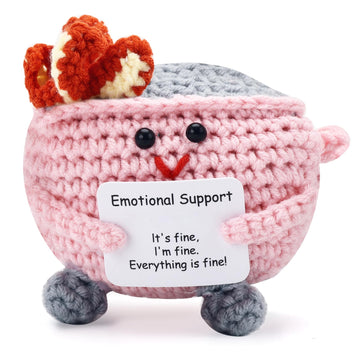 Lestp Funny Gifts Women Emotional Support Dumpster Crochet Fire Plush Toy Cute Valentine Birthday Mini Positive Nuggets Partner 