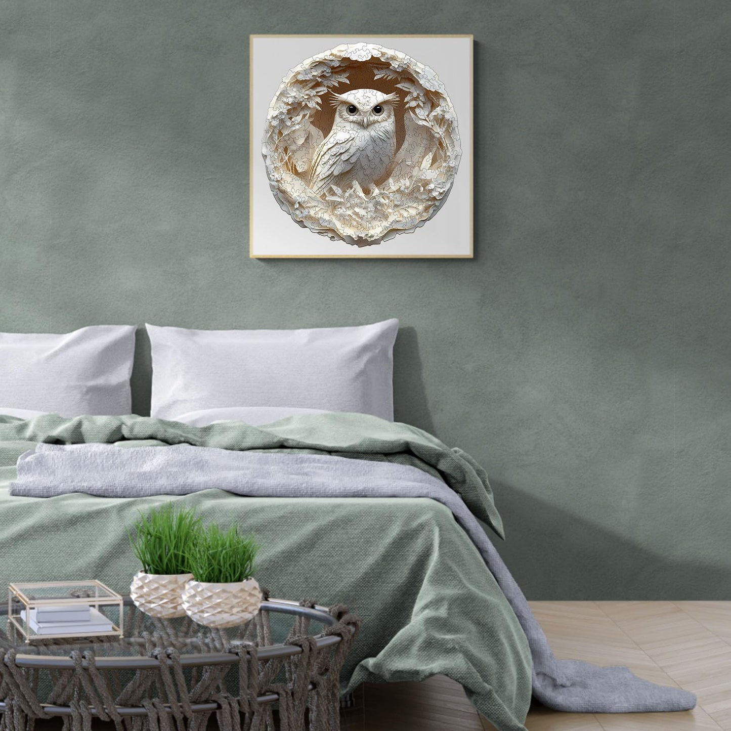 Wooden Puzzles For Adults, Wooden Flat Puzzles With 3D Visual Effect, Adults Puzzles, Owl Puzzles Gifts For Puzzle Lover (M-11.4