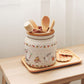 Pintoo 3D Puzzle Jar 96 Plastic Pieces For Adults - Rabbit And Squirrel - Use Includes Divider As Pen And Utensils Holder With Wooden Lid For Kitchen Dining Study Living Room Large [Bb1002]