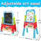 Mojitodon Kids Easel - Double-Sided Adjustable Art Easel with Accessories, Blue, Plastic