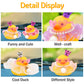 wonuu Rubber Duck Car Dashboard Decoration  Duck Car Ornament Cute Car Accessories with Mini Crown Dress Pearl Necklace Glasses  Pink Heart-Shaped Sunglasses Starry Skirt