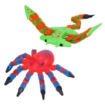 Zing Klixx Creaturez Combo Pack - Ocean Series, Create Stop Motion Animation, Click Fidget Toys for Stress Relief, Great for Kid