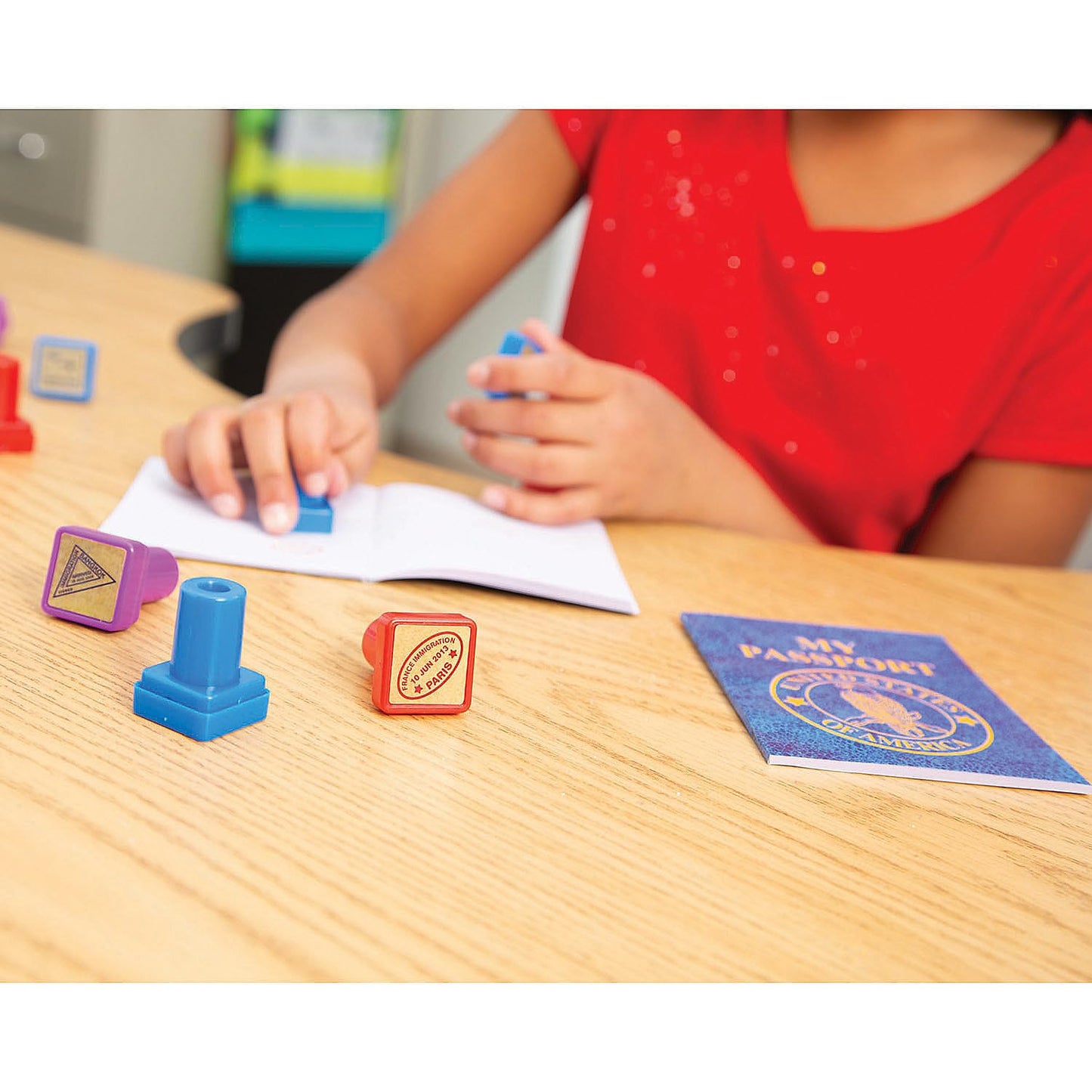Passport Stampers - 24 Pieces - Educational and Learning Activities for Kids