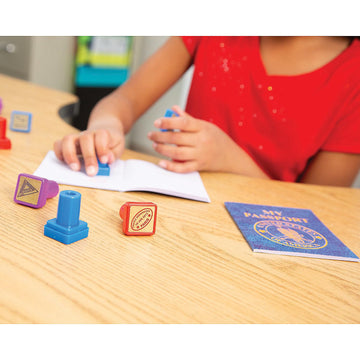 Passport Stampers - 24 Pieces - Educational and Learning Activities for Kids
