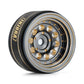 INJORA 1.0 Beadlock Wheel Rims Black Coating Brass Rims for 1/24 1/18 RC Crawler Car Axial SCX24 AX24 TRX4M FCX24, 39g(Grey)