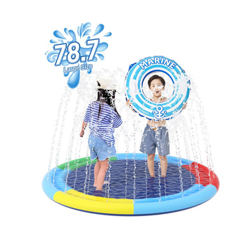 Kids Non Slip Splash Pad -67In Outdoor Sprinkler Play Mat, Dog And Kids Water Toys, Garden Lawn Pool Mat, Summer Outdoor Water T