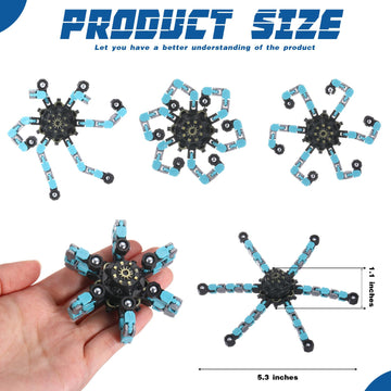 Foilswirl 48 Pcs Transformable Fidget Spinners Bulk Robot Sensory Fidget Toys Stress Relief Spinner Diy Deformation Mechanical T
