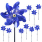 Battife 10 Packs Blue Pinwheels For Yard And Garden, Sparkly Reflective Pinwheel For Scare Birds Away, Wind Spinner Deterrent Ou