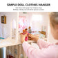 Iplusmile 20Pcs Miniature Wooden Clothes Hanger For Dolls Doll Accessories Practical Dollhouse Organization Tool For Keeping Clo