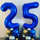 40 Inch Navy Blue 25 Number Balloons Giant Jumbo Huge 25 Or 52 Foil Mylar Helium Number Digital Balloons Dark Blue Birthday Myla