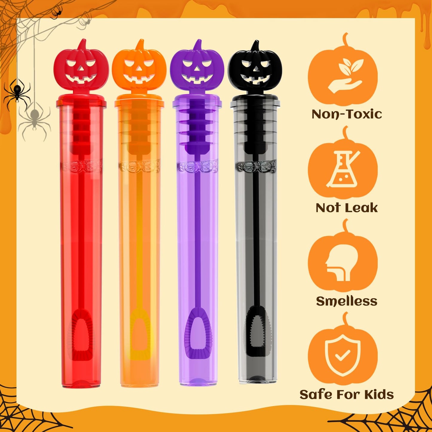 Shemira 80PCS Halloween Bubble Wands, Mini Bubbles Party Favors for Kids, Halloween Party Favors, Halloween Goodie Bag Stuffers,