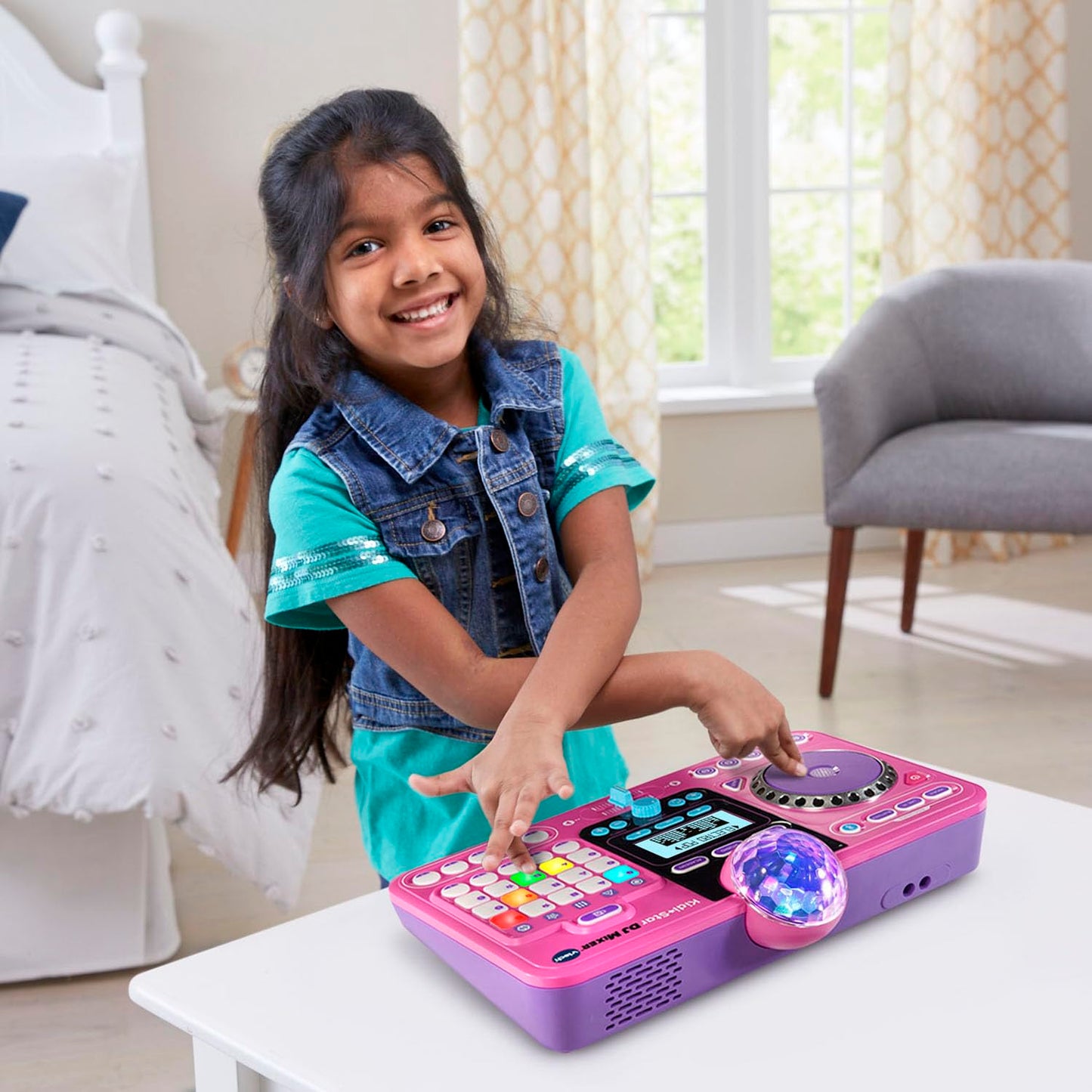 VTech Kidi Star DJ Mixer - Pink, 14.4" x 9.3" x 3.6", Plastic, Model 80-547335