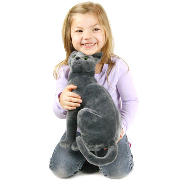 Tigerhart Rae The Russian Blue Cat - 12 Inch Grey Stuffed Animal Plush Gray Cat