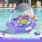 Baby Pool Float With Canopy,Interactive Toy Play Console & Adjustable Safety Seat | Infant Pool Float With Handle | Baby Float W