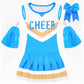 Davsolly Ice Blue Cheerleader Costume For Girls Cheerleading Outfit For Kids Cheer Up Halloween Cosplay Birthday Gifts