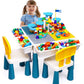 OCATO Kids Activity Table Set with 152Pcs Marble Run Blocks, Multicolor, Size 230, Model 1081, STEM Toys for Ages 3-6