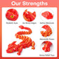FYEFKJSA 3D Printed Dragon Eggs with Dragon Inside - 12Inch Articulated Fidget 3D Printed Animals  Interesting Decorative Gift  Easter Basket Essentials Stuffers (Laser Red)