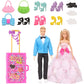 Sotogo 33 Pieces Doll Clothes And Accessories For 11.5 Inch Girl Boy Doll Wedding Playset Include 12 Sets Doll Groom Suit/Weddin