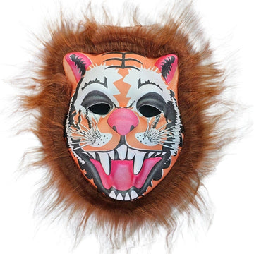 Popo Toys Animal Aggressive Panther Face Mask For Kids | Party Supplies For An Animal Themed Halloween/Holi | Pack Of 1 (Any Ran