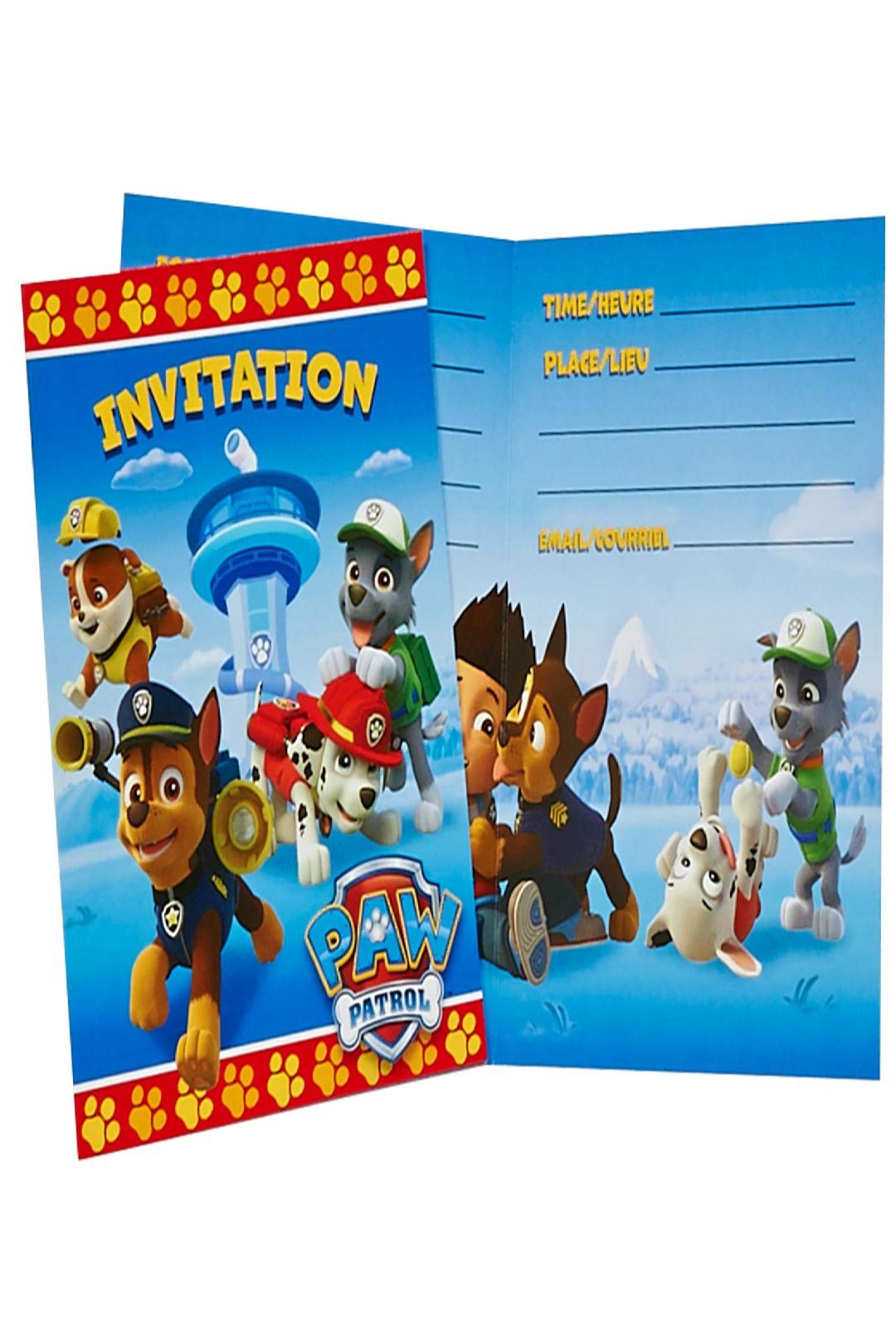 Unique Industries PAW Patrol Party Invitations, 8ct