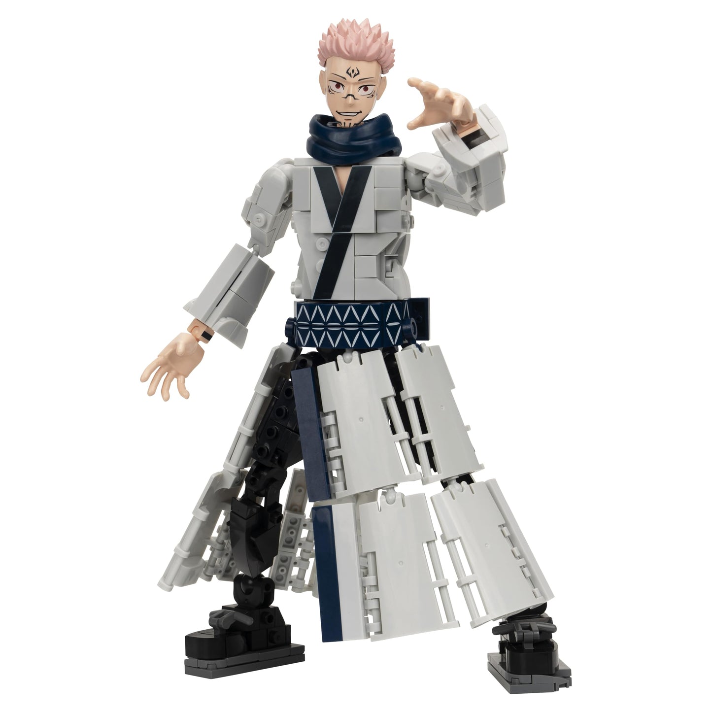 Bldr Ryomen Sukuna Buildable Action Figure Construction Set - 9.5-Inch Articulated Constructible Figure With 341 Pieces (0038)