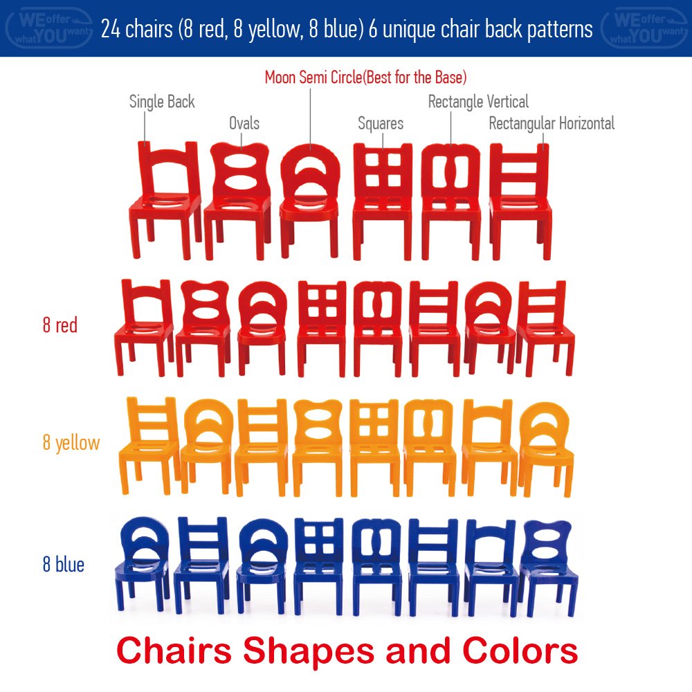 Weofferwhatyouwant - Chairs And Ladders Family Game - Stacking Balance Game. 44 Individual Pieces