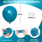 Jobkoo Peacock Blue Balloons 5 Inch, 60Pcs Small Turquoise Balloon Teal Blue Latex Balloons 5'' Mini Matte Dark Teal Aqua Blue H