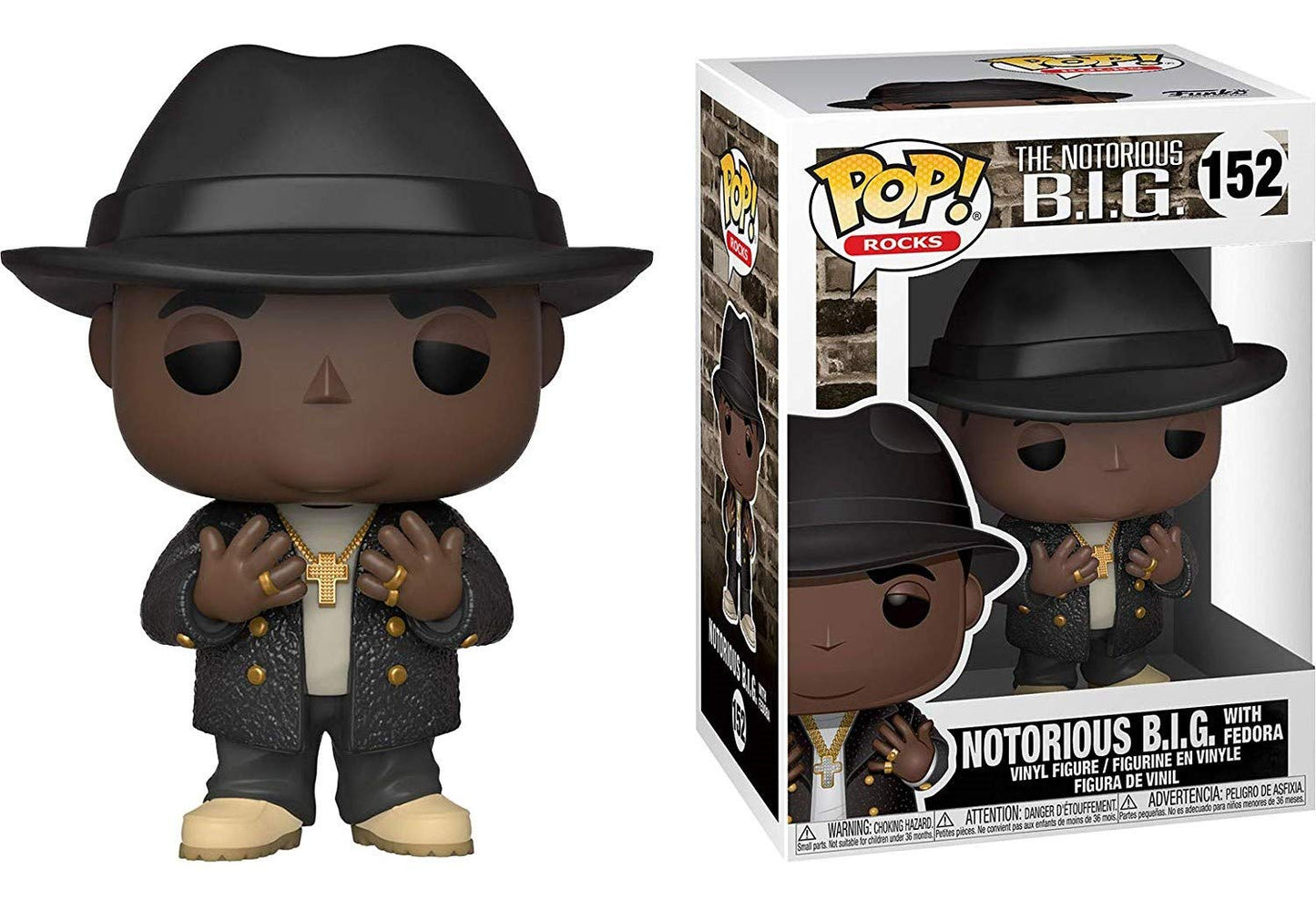 Funko Pop! Rocks: Biggie - Notorious B.I.G With Fedora Bundle With 1 Popshield Pop Box Protector