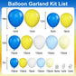Blue Yellow Balloon Garlands, Pastel Blue Yellow White Balloon Arch Kit, 18/12/10/5 Inch Different Sizes Royal Blue Yellow Latex