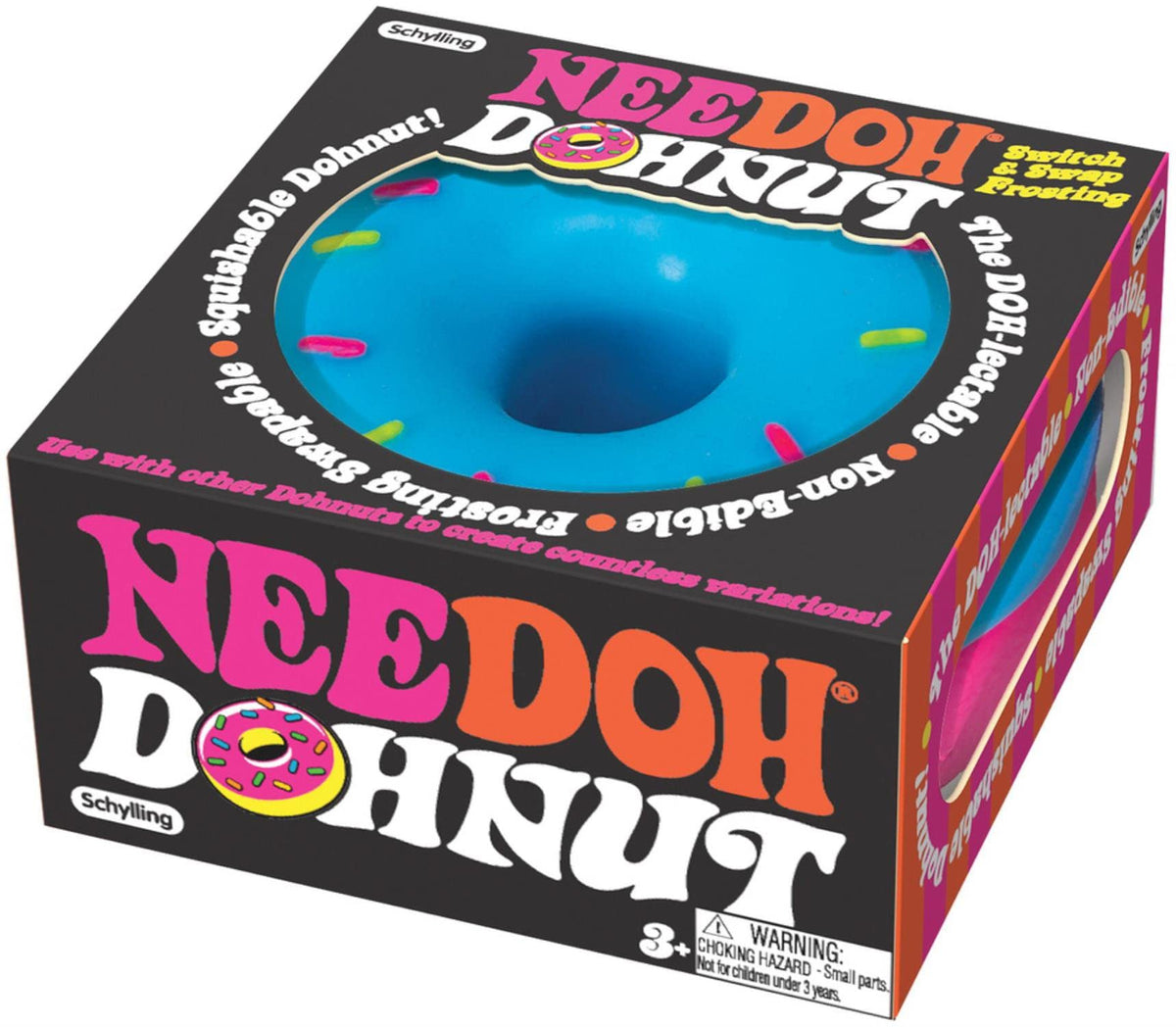 Schylling NeeDoh Dohnuts - Sensory Fidget Toy - Assorted Colors - Ages ...