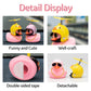 Wonuu Pink Duck Car Dashboard Decorations Rubber Duck Car Ornaments Cool Duck With Propeller Helmet Sunglasses Gold Chain