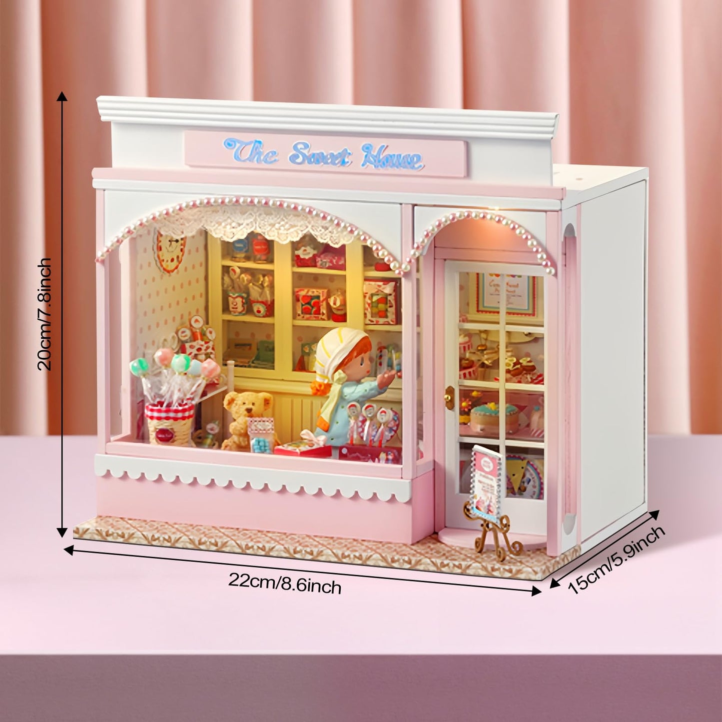 Foyucool DIY Miniature House Kit  Dollhouse Kit with Furnitures  Mini House Making Kit for for mature-themed to Building  Home Decorations Birthday Gifts for Family and Friends  Sweet House
