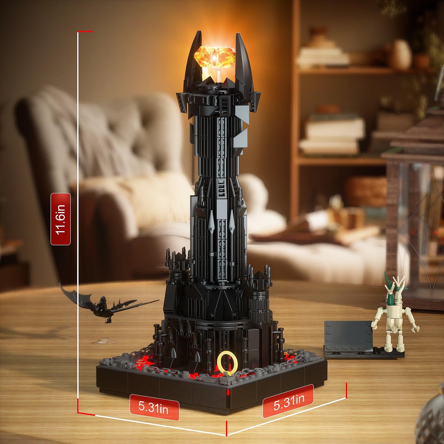 VONADO Dark Tower Building Set  Compatible with Magic Castle Block Set  Castle Architecture Bricks with LED Lights  Collection Gift for mature-themed and Film Fans  Great Toy for Kids 8-14 (779 PCS)
