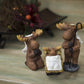 Slifka Sales Co. 3 Piece Moose Holy Family Resin Christmas Nativity Set
