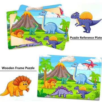 Puzzles For Kids Ages 3-5 Years Old 30 Piece Colorful Wooden Puzzles For Toddlers Learning Puzzles Boys And Girls Playset For 3 4 5 6 Years Old (4 Piece Puzzles)